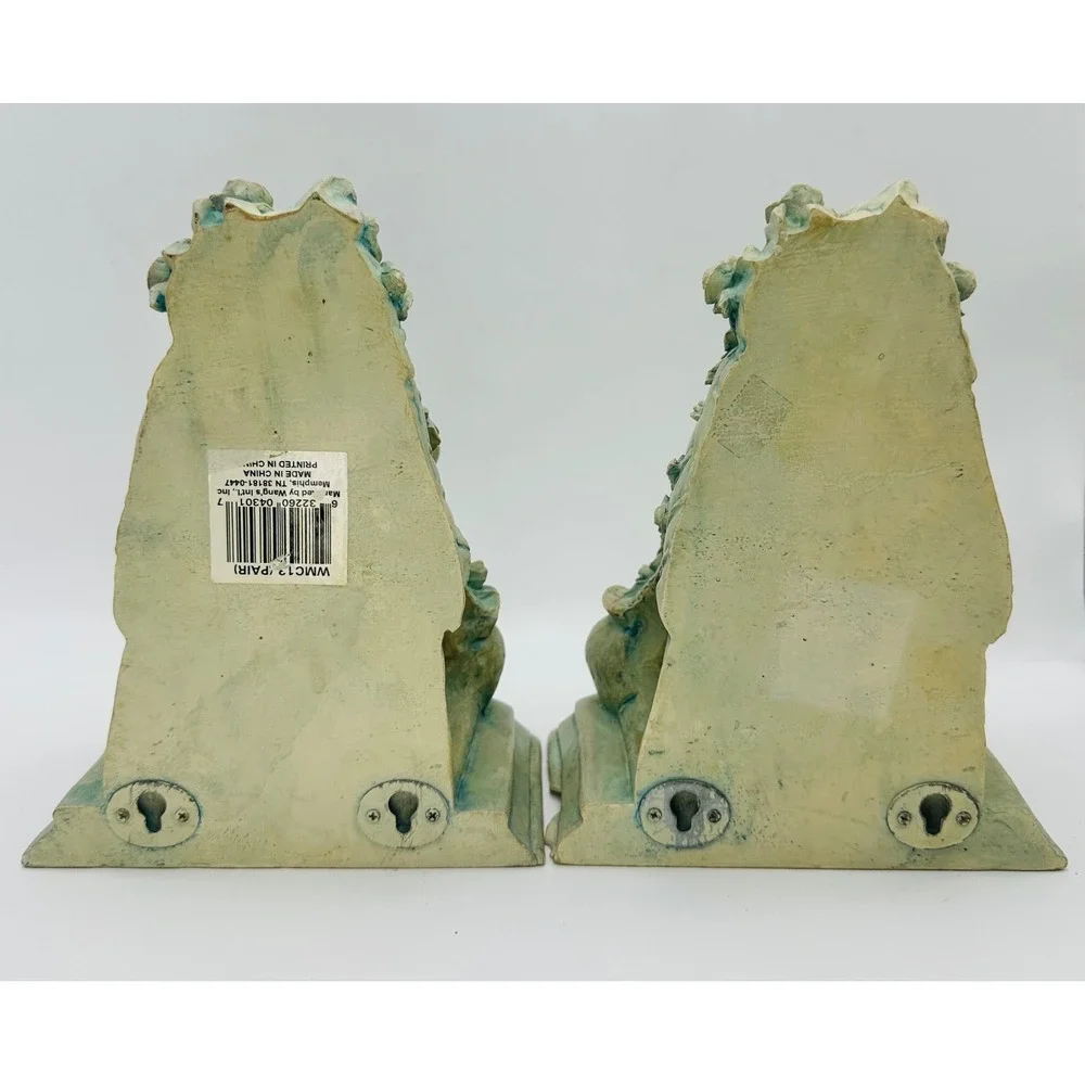 Wangs International Cherub Corbel Wall Shelf Pair Verdigris Resin WMC13